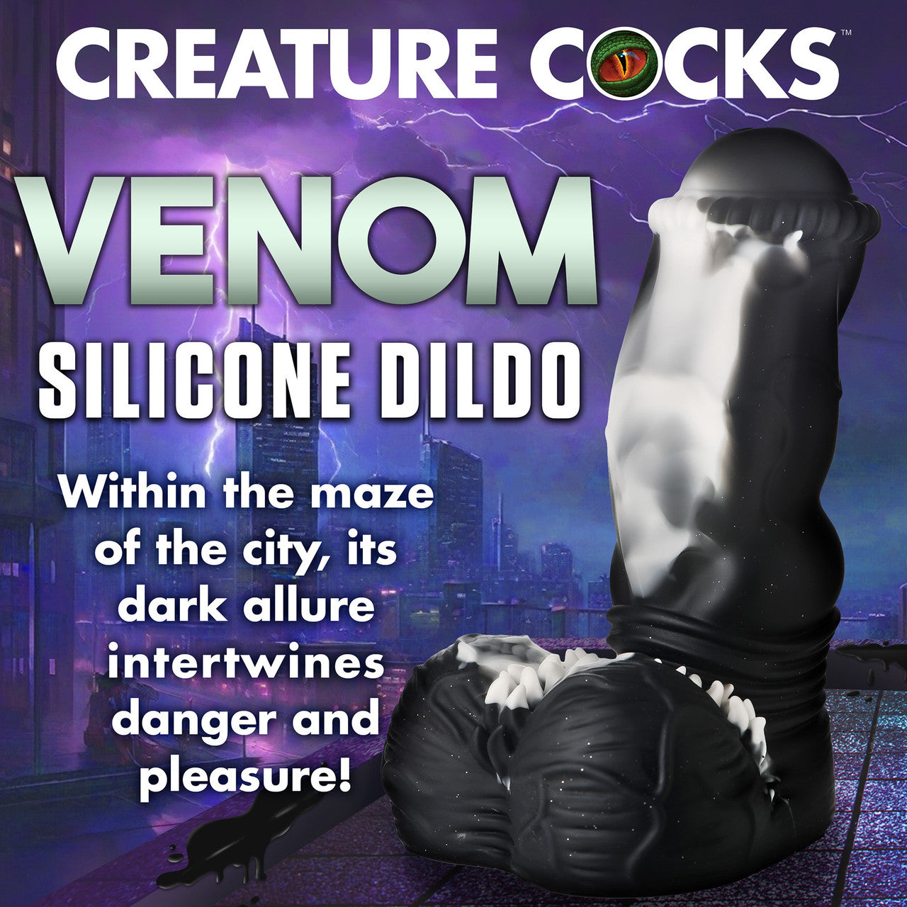 Venom 8" Silicone Suction Cup Dildo By Creature Cocks