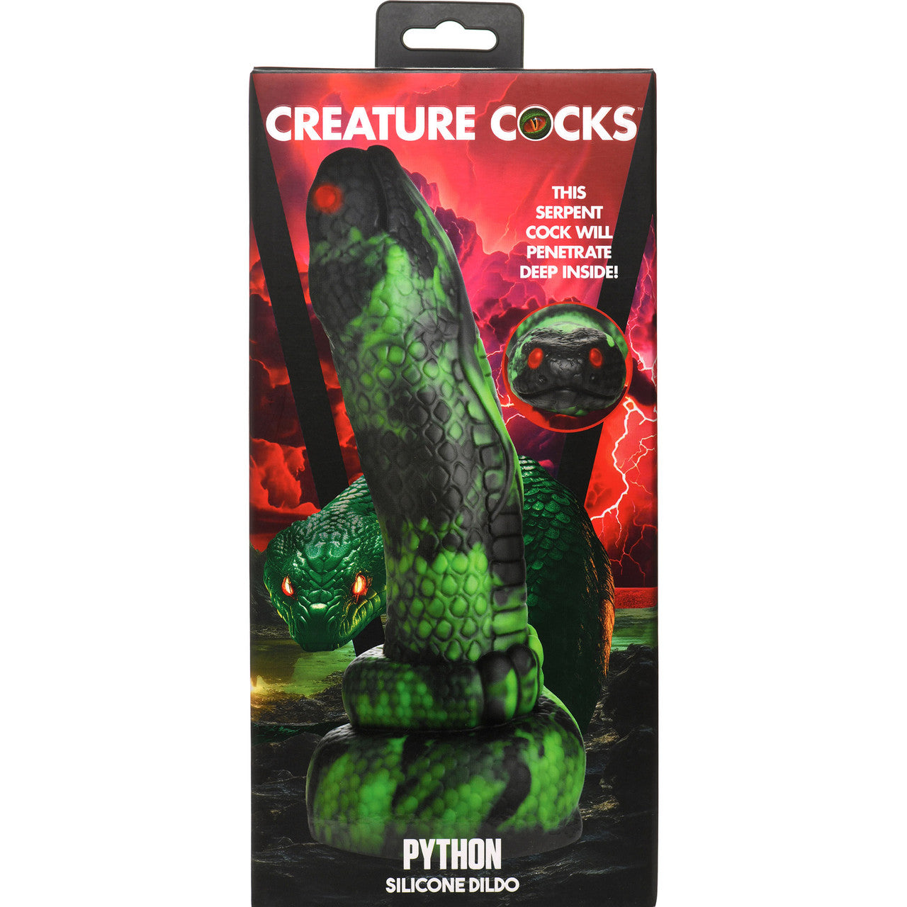 Python 9.5" Silicone Suction Cup Dildo By Creature Cocks