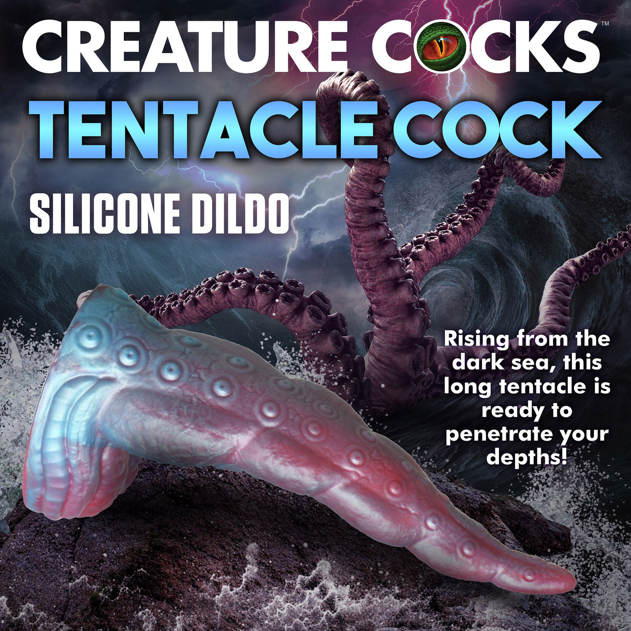 Tentacle Cock 8.25" Silicone Suction Cup Dildo By Creature Cocks