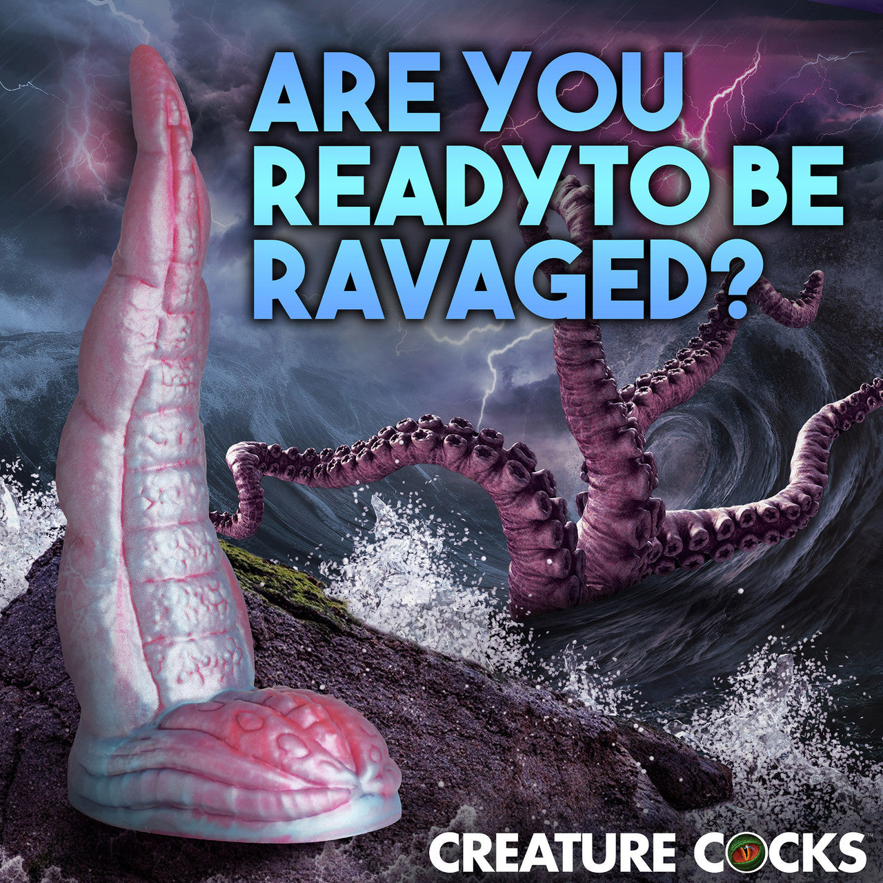 Tentacle Cock 8.25" Silicone Suction Cup Dildo By Creature Cocks