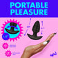 BANG! Rechargeable Rotating & Vibrating Silicone Butt Plug With Remote - Black