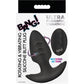 BANG! Rechargeable Rotating & Vibrating Silicone Butt Plug With Remote - Black