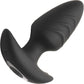 BANG! Rechargeable Rotating & Vibrating Silicone Butt Plug With Remote - Black