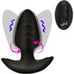 BANG! Rechargeable Rotating & Vibrating Silicone Butt Plug With Remote - Black