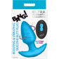 BANG! Rechargeable Rotating & Vibrating Silicone Butt Plug With Remote - Blue