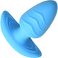 BANG! Rechargeable Rotating & Vibrating Silicone Butt Plug With Remote - Blue