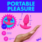 BANG! Rechargeable Rotating & Vibrating Silicone Butt Plug With Remote - Pink