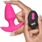 BANG! Rechargeable Rotating & Vibrating Silicone Butt Plug With Remote - Pink