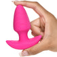 BANG! Rechargeable Rotating & Vibrating Silicone Butt Plug With Remote - Pink