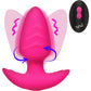 BANG! Rechargeable Rotating & Vibrating Silicone Butt Plug With Remote - Pink