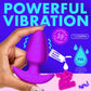 BANG! Rechargeable Rotating & Vibrating Silicone Butt Plug With Remote - Purple