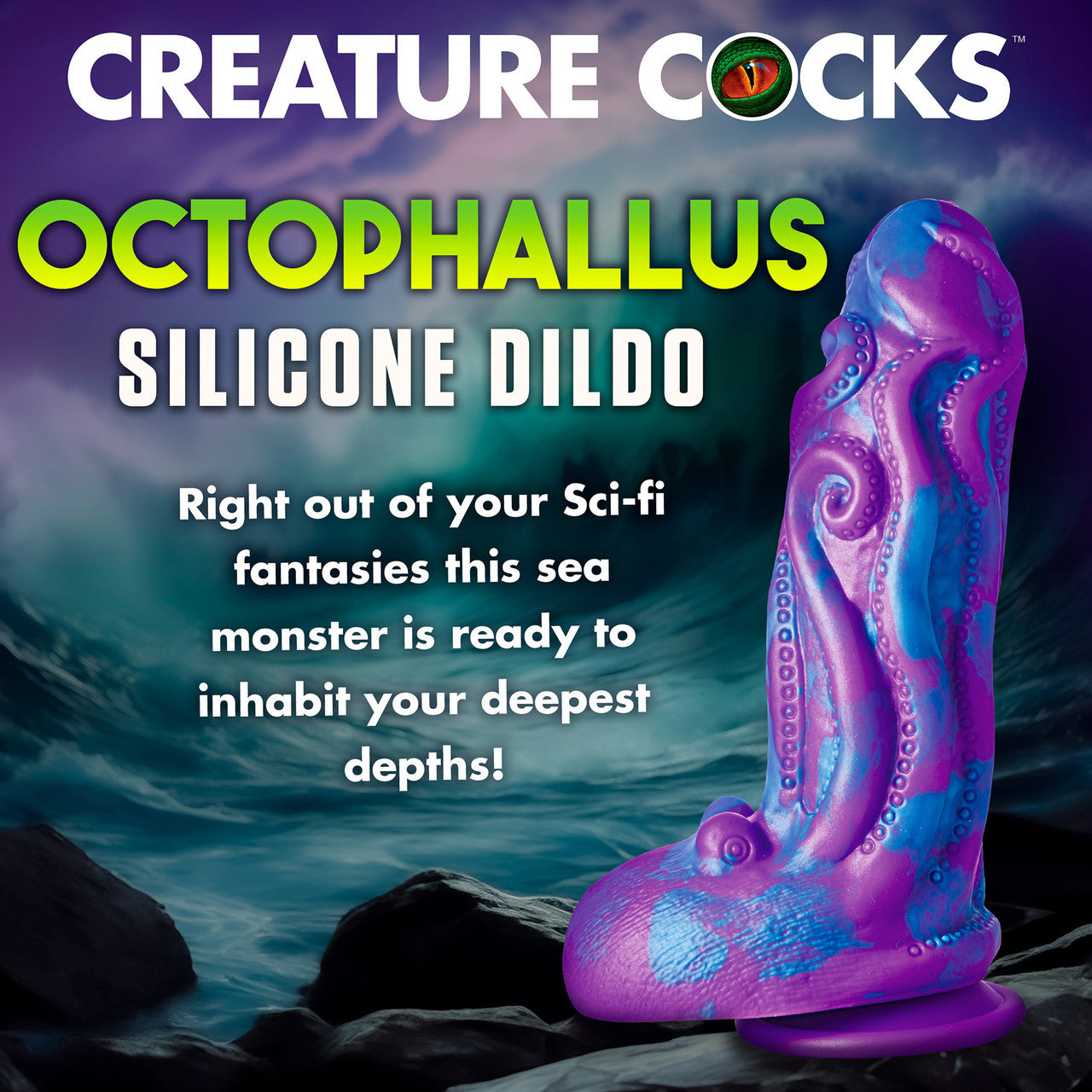 Octophallus 8.75" Silicone Suction Cup Dildo By Creature Cocks