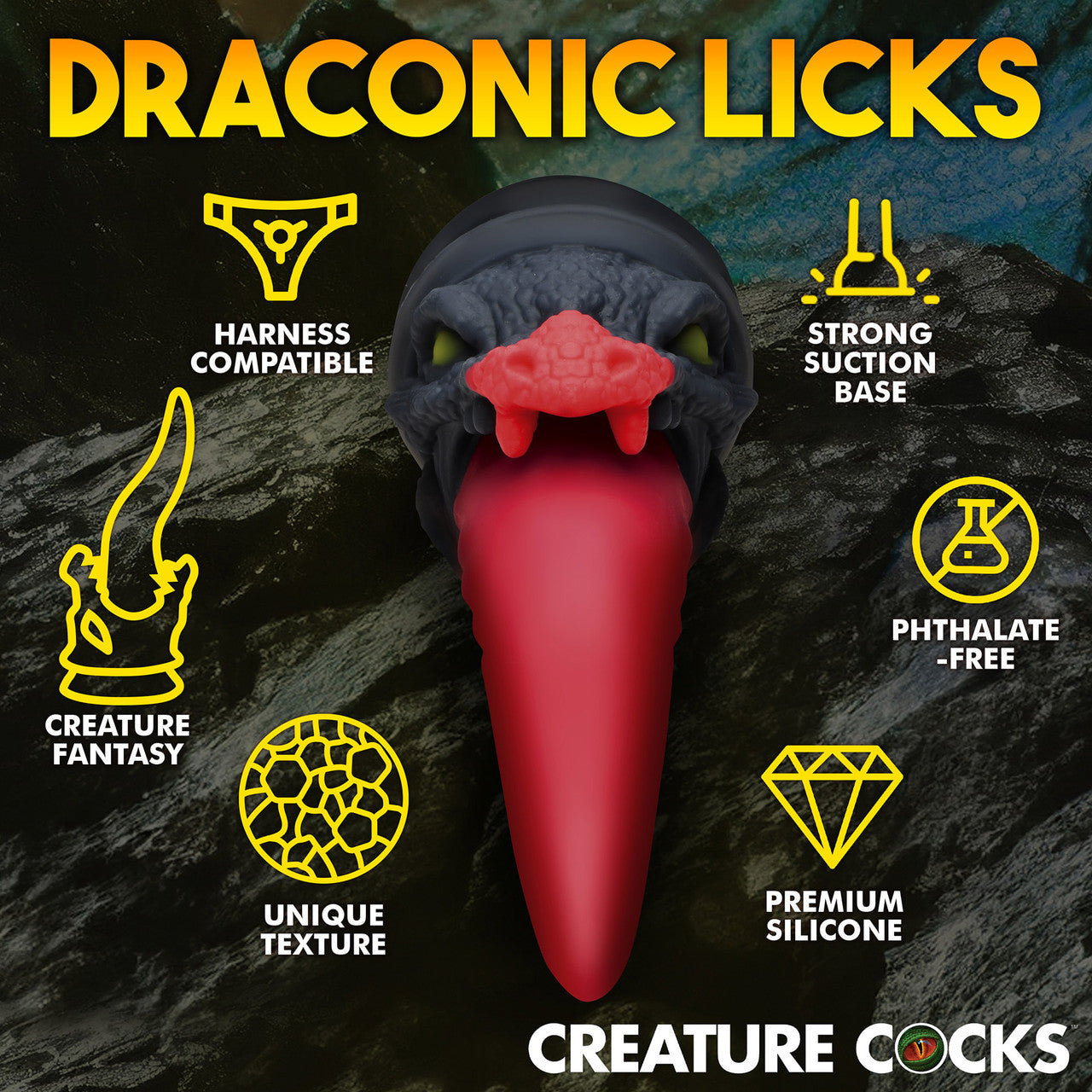 Dragon Roar 8.5" Silicone Suction Cup Dildo By Creature Cocks