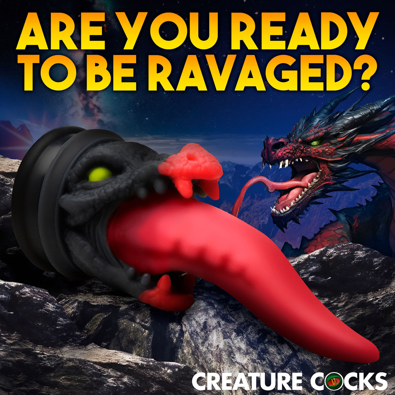 Dragon Roar 8.5" Silicone Suction Cup Dildo By Creature Cocks