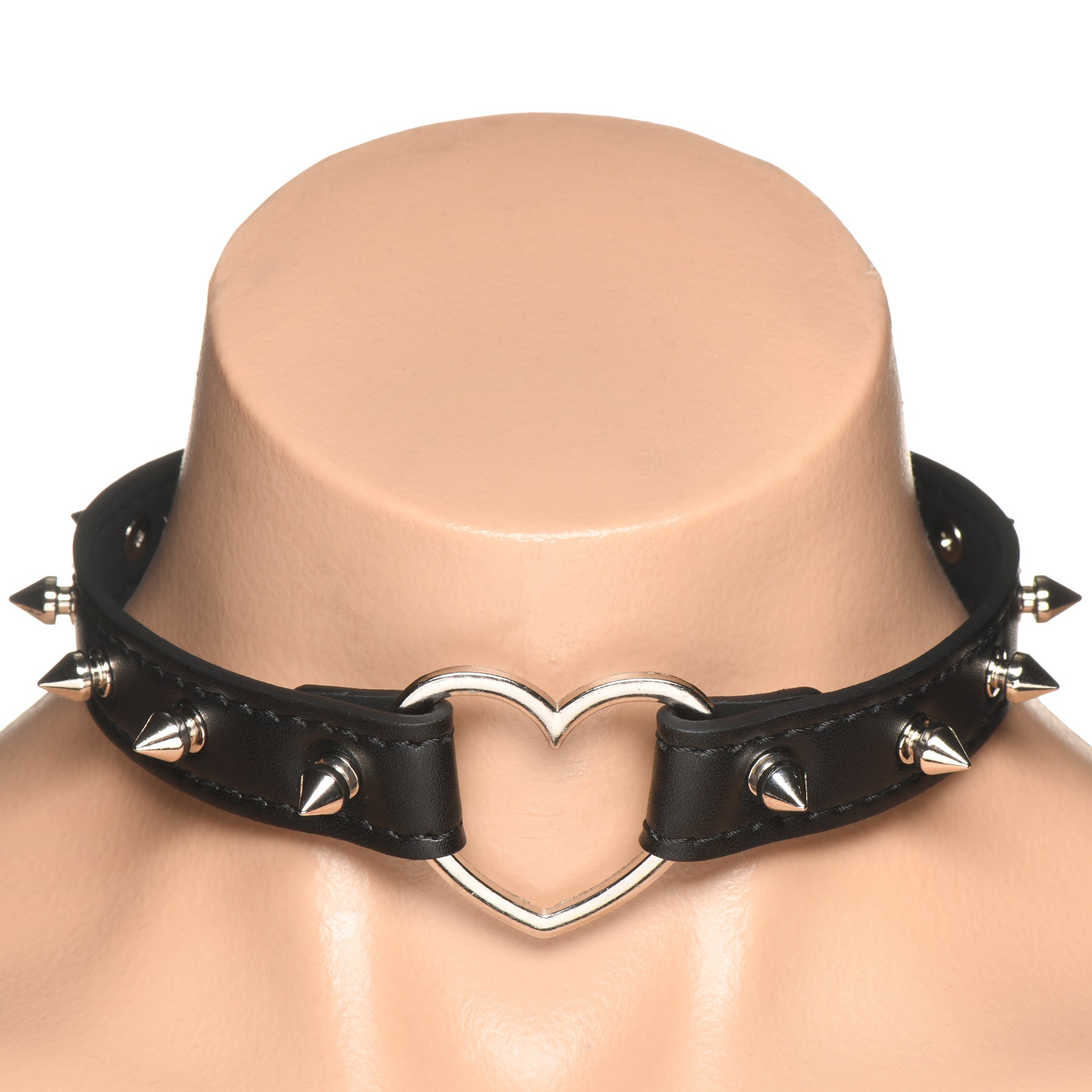 Master Series Spiked Heart Choker - Black