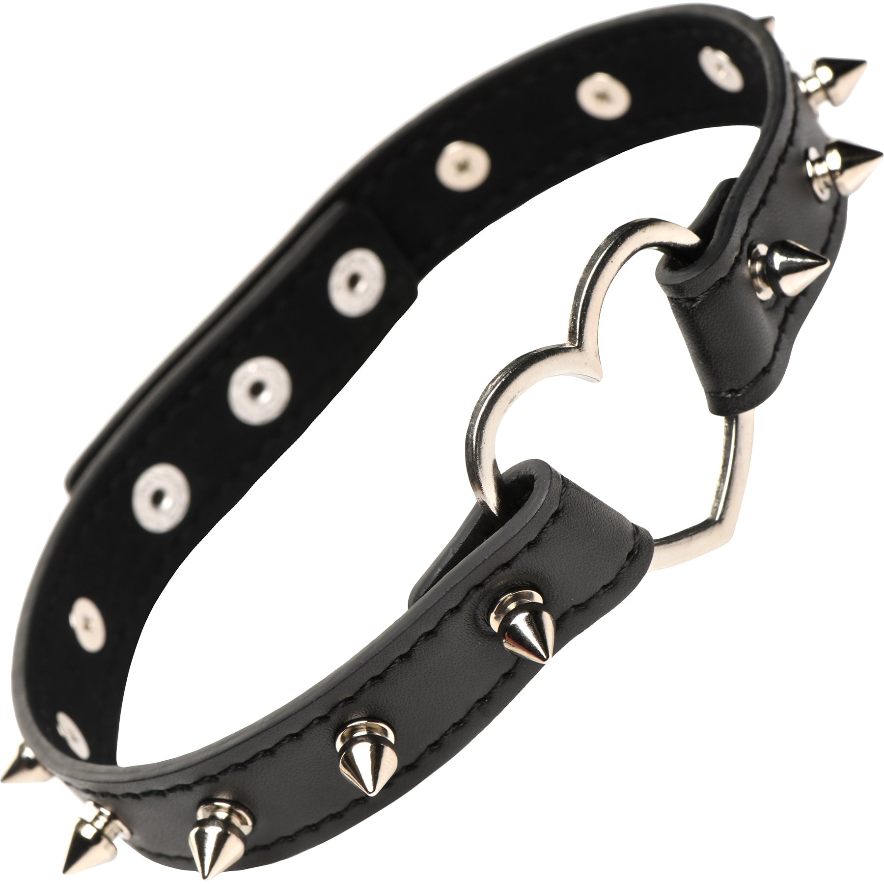 Master Series Spiked Heart Choker - Black