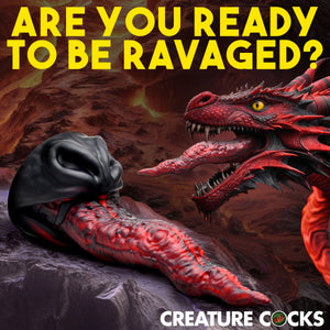 Dragon Tongue 9.6" Silicone Suction Cup Dildo By Creature Cocks