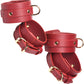 Master Series Crimson Captive Thigh, Wrist & Ankle Hog Tie Restraints - Red