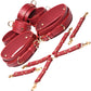 Master Series Crimson Captive Thigh, Wrist & Ankle Hog Tie Restraints - Red