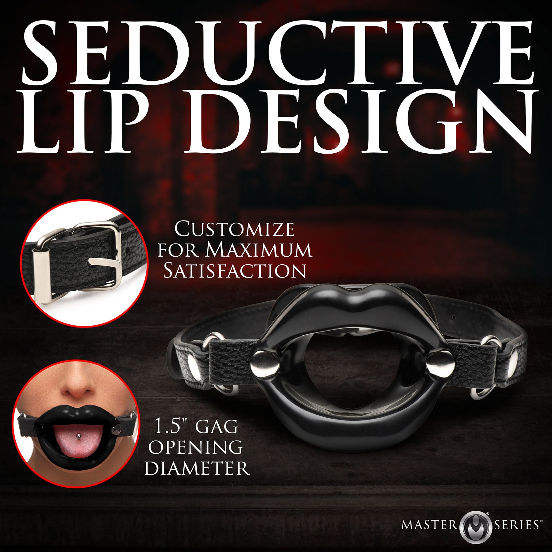 Master Series Juicy Lips Silicone Open Mouth Gag