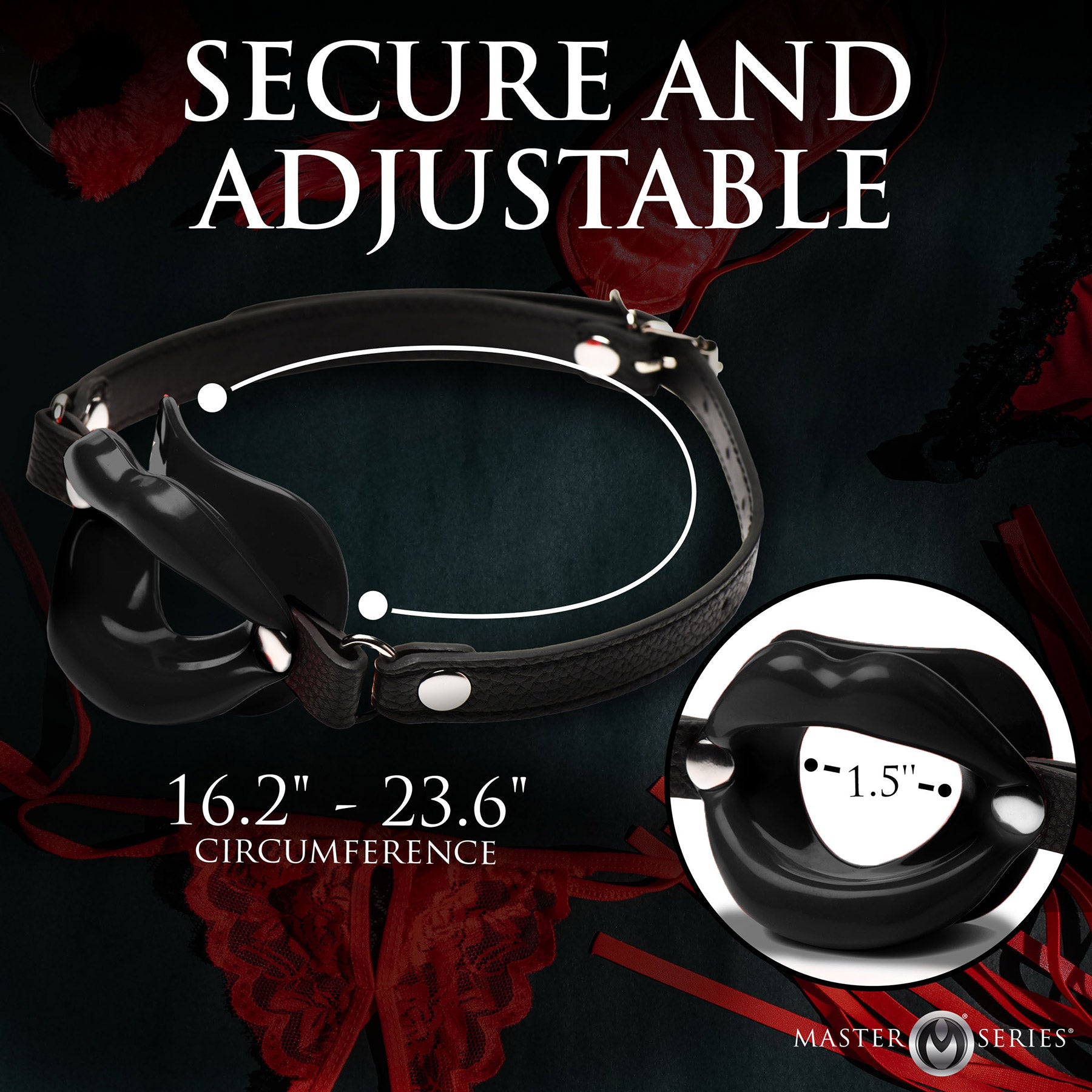 Master Series Juicy Lips Silicone Open Mouth Gag