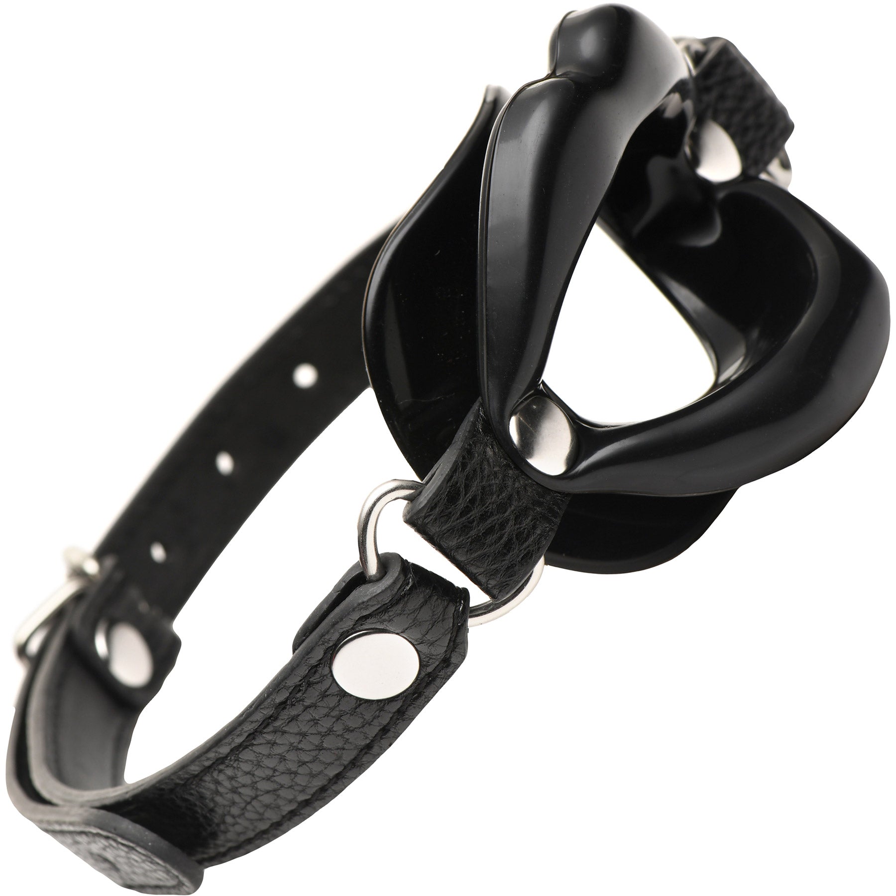 Master Series Juicy Lips Silicone Open Mouth Gag - Black