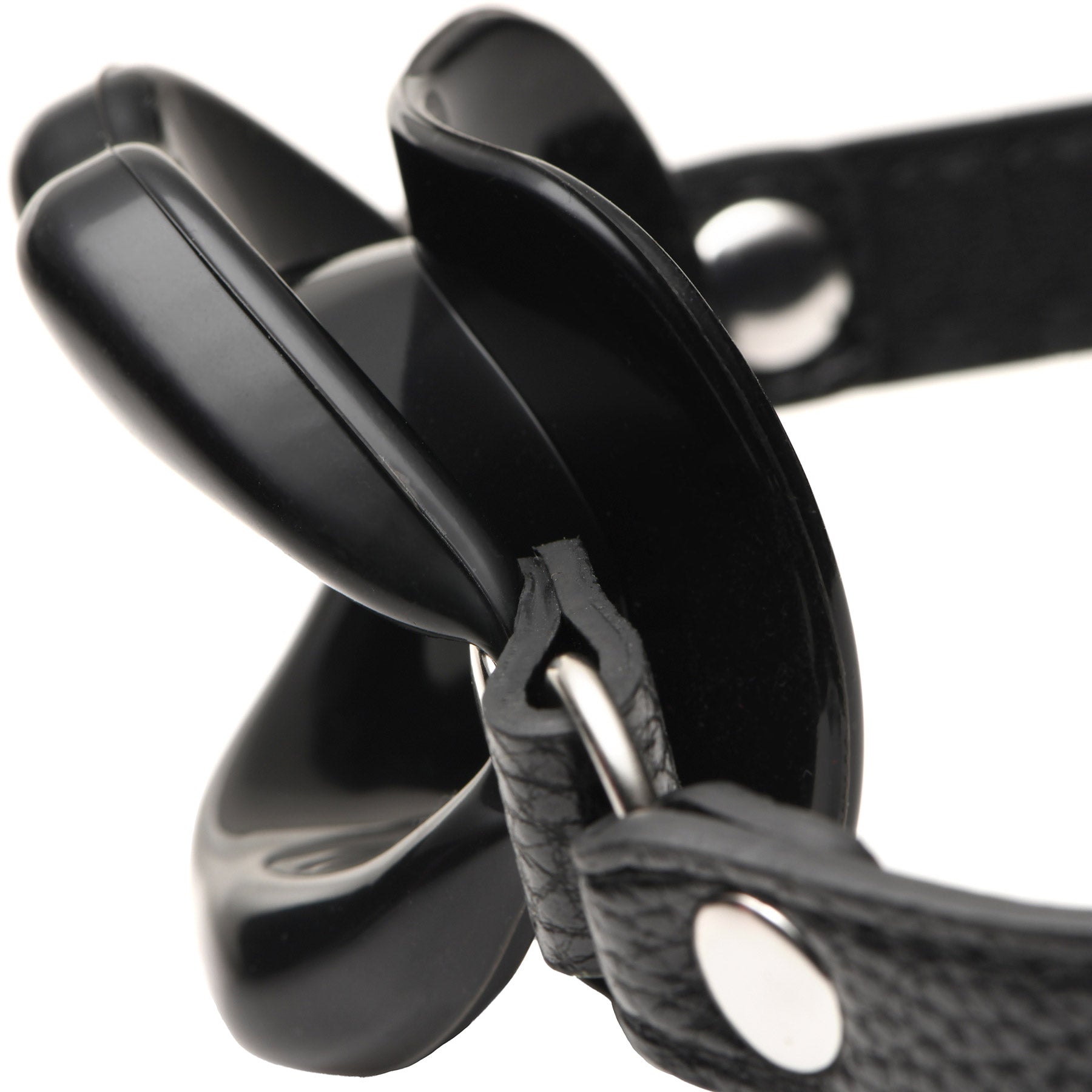 Master Series Juicy Lips Silicone Open Mouth Gag - Black