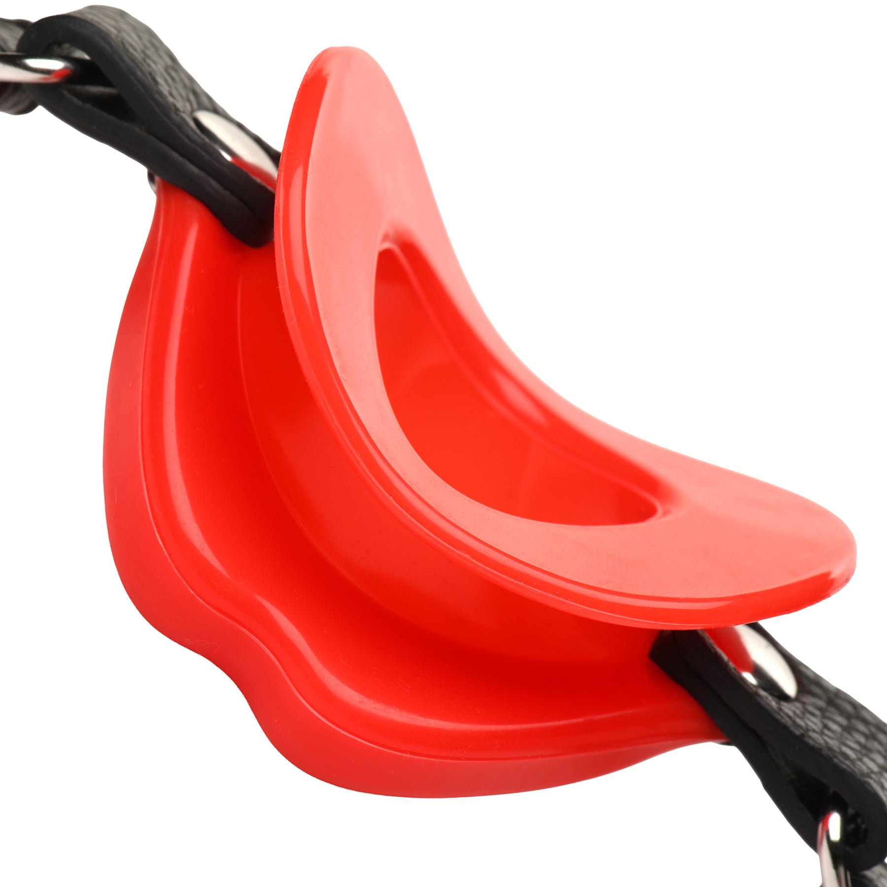 Master Series Juicy Lips Silicone Open Mouth Gag - Red