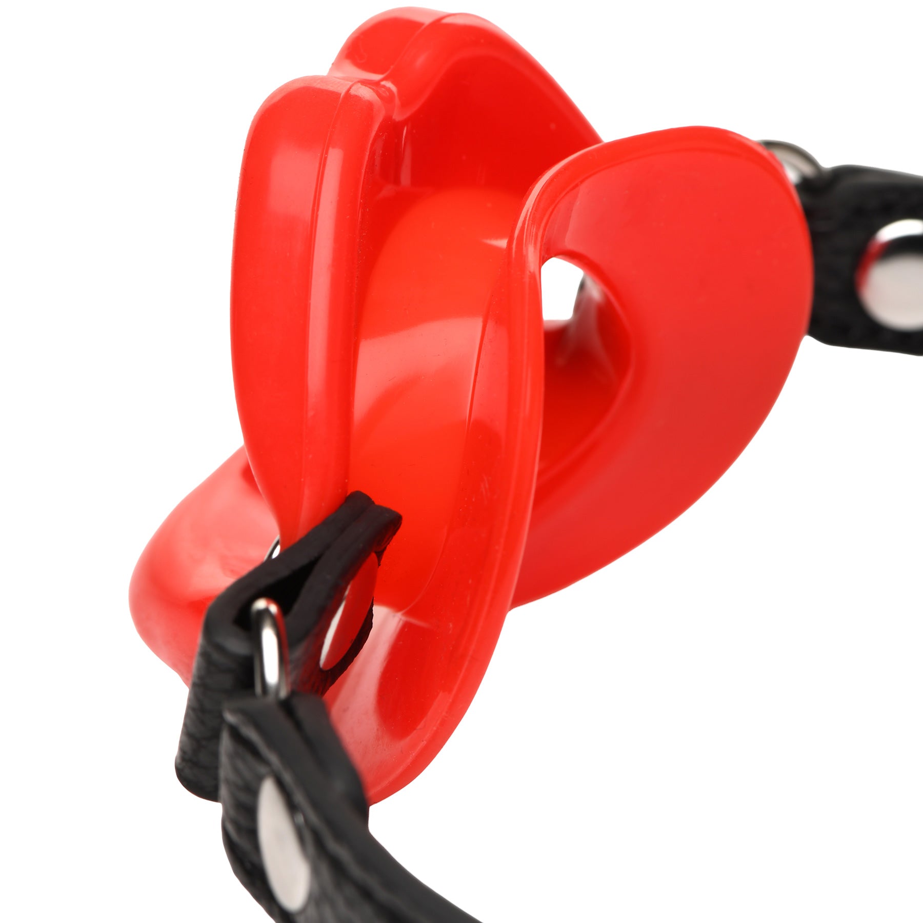 Master Series Juicy Lips Silicone Open Mouth Gag - Red