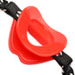 Master Series Juicy Lips Silicone Open Mouth Gag - Red