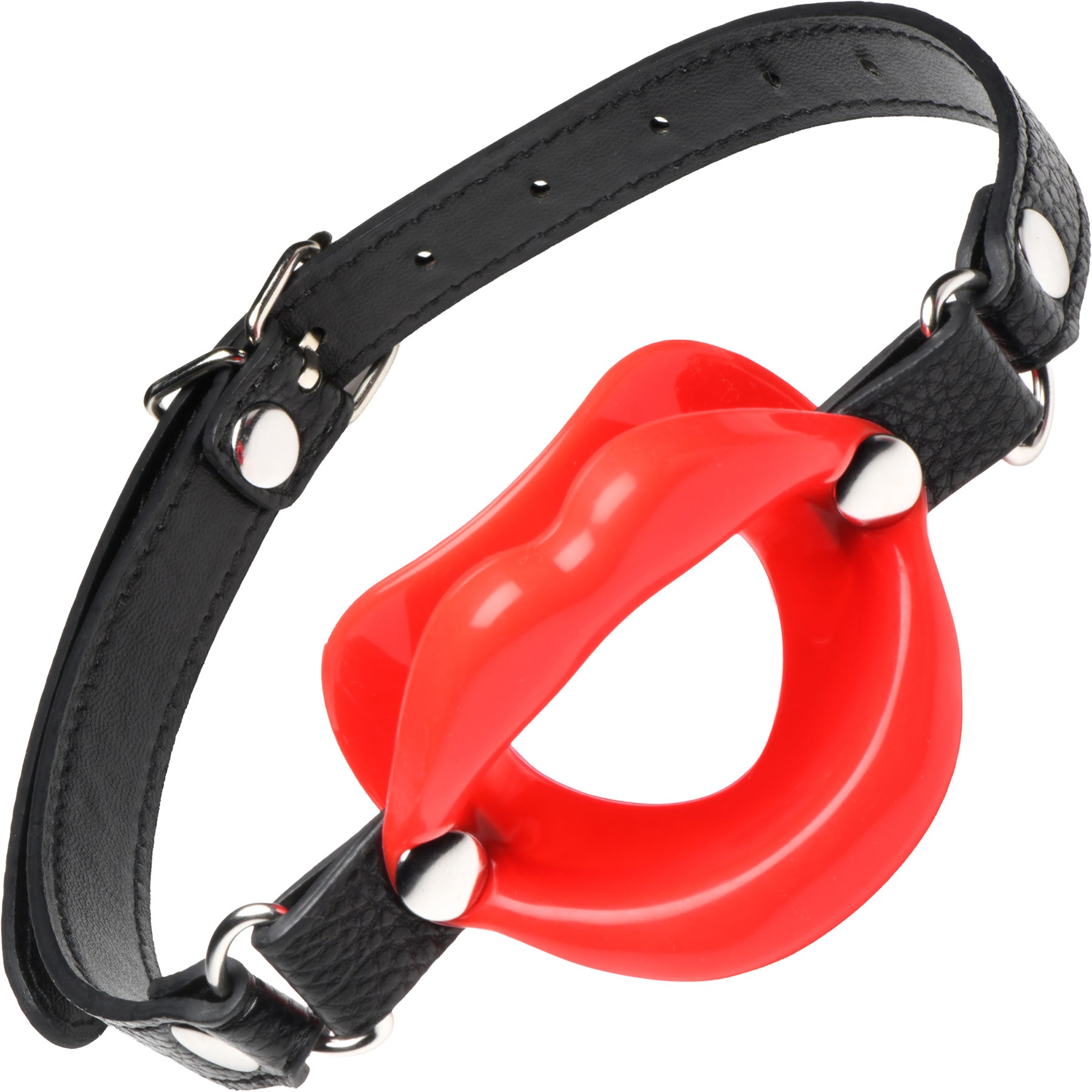 Master Series Juicy Lips Silicone Open Mouth Gag - Red