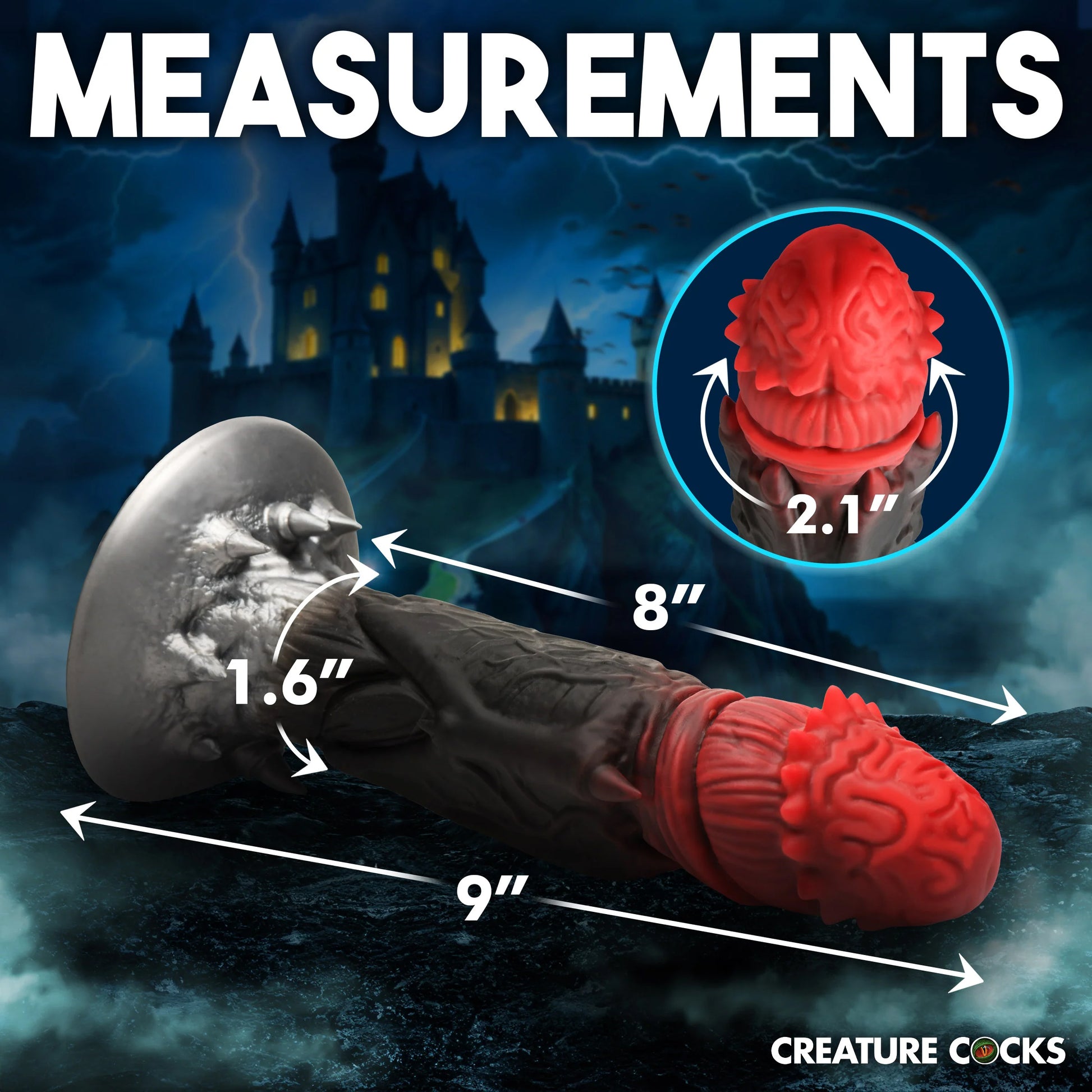 Count Cockula 9" Silicone Suction Cup Dildo By Creature Cocks