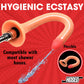 Hosed 12 Inch Slim Silicone Enema Hose Dildo For Shower Play