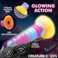 Unicorn Glow-in-the-Dark Vibrating Silicone Dildo With Remote By Creature Cocks