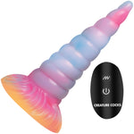 Unicorn Glow-in-the-Dark Vibrating Silicone Dildo With Remote By Creature Cocks