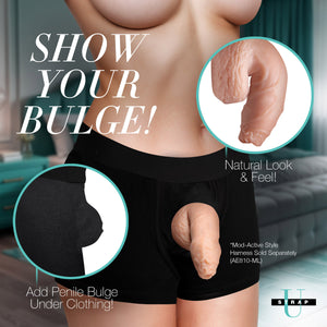 Strap U Uncut 5.1" Silicone Packer Dildo - Vanilla