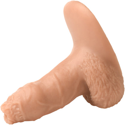 Strap U Uncut 5.1" Silicone Packer Dildo - Vanilla