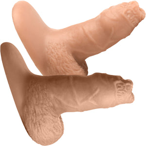 Strap U Uncut 5.1" Silicone Packer Dildo - Both