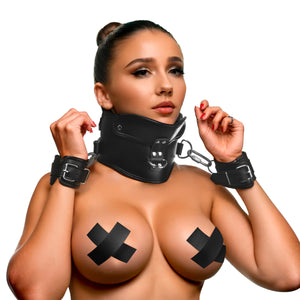Master Series Rigid Locking Posture Collar With Chin Brace - Black
