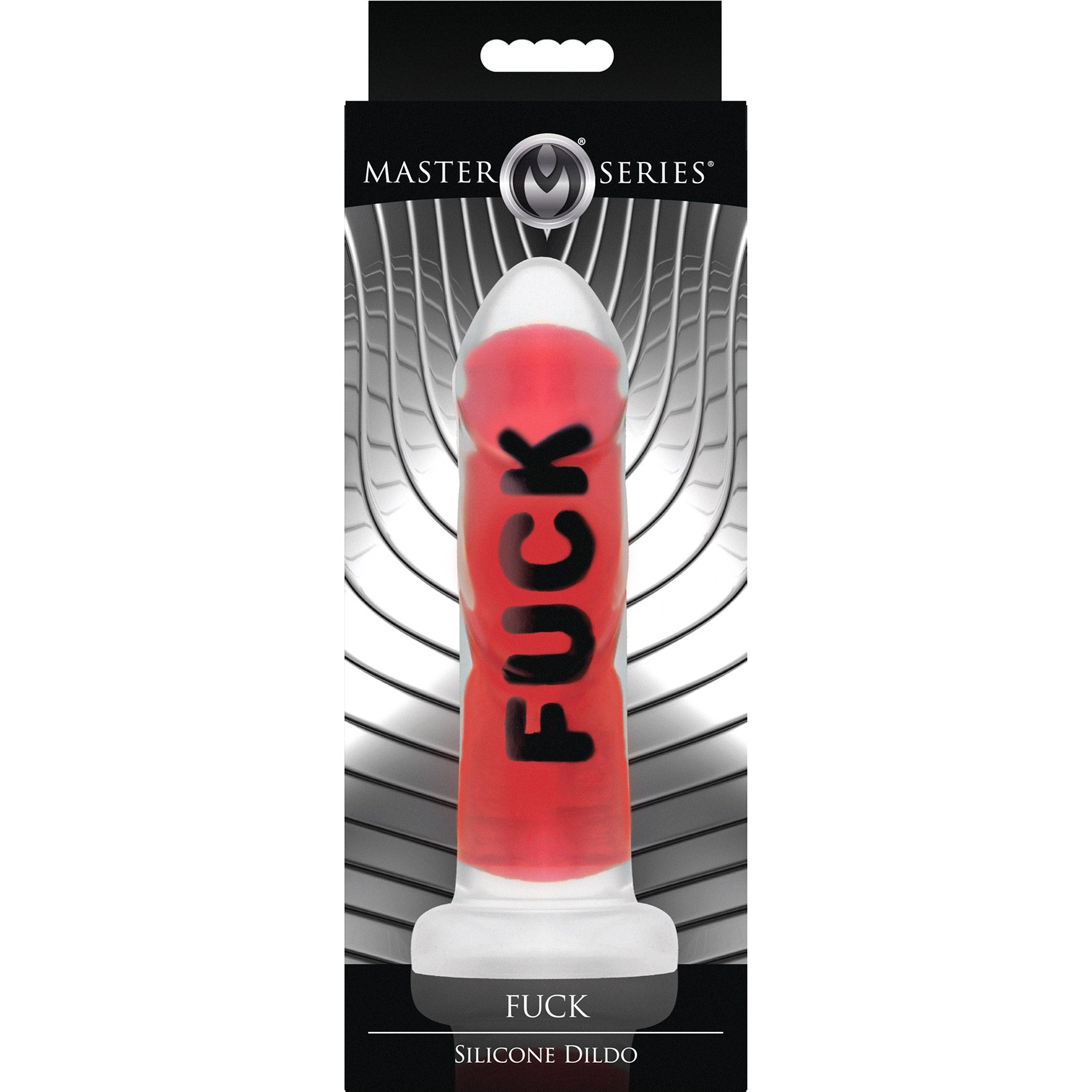 Master Series Explicit Text Silicone Dildo - Fuck