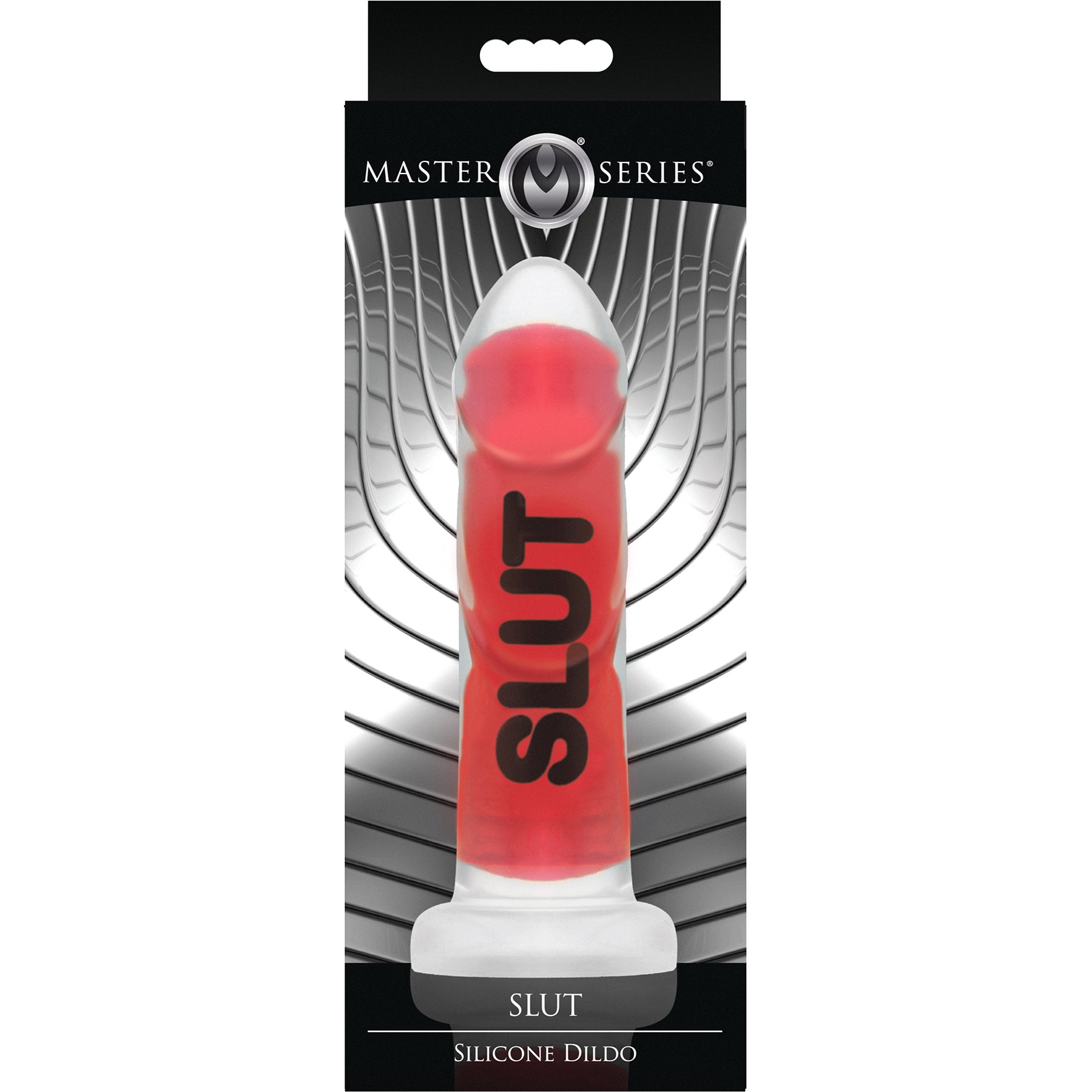 Master Series Explicit Text Silicone Dildo - Slut