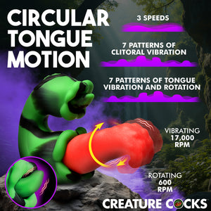 Tongue Lasher Licking & Vibrating Silicone Stimulator By Creature Cocks