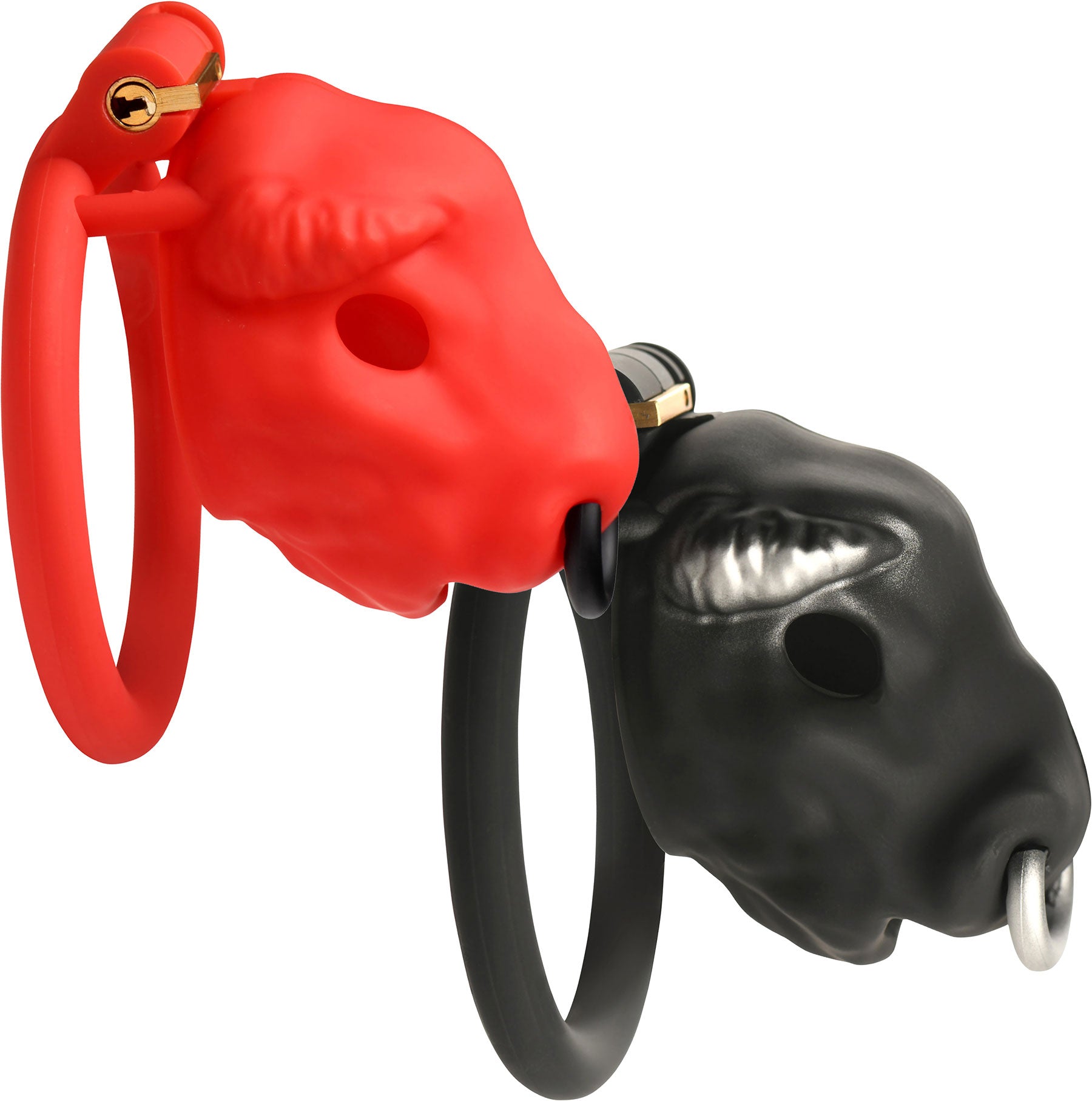 Master Series Bull Chastity Cage With 4 Gradually Sized Rings - Both
