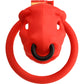 Master Series Bull Chastity Cage With 4 Gradually Sized Rings - Red