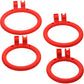 Master Series Bull Chastity Cage With 4 Gradually Sized Rings - Red