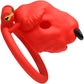 Master Series Bull Chastity Cage With 4 Gradually Sized Rings - Red