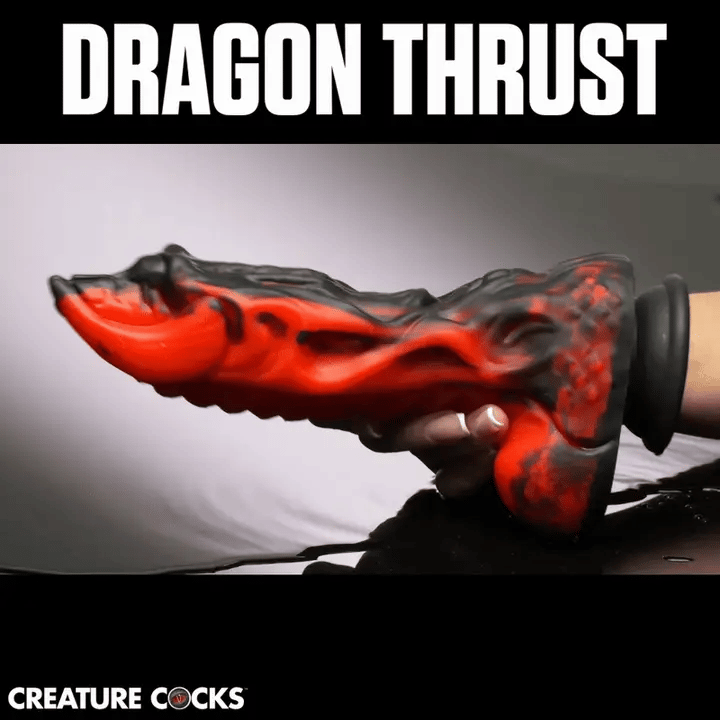 Dragon Thrust 9.5" Thrusting & Vibrating Dildo By Creature Cocks Dragon Thrust 9.5" Thrusting & Vibrating Dildo By Creature Cocks