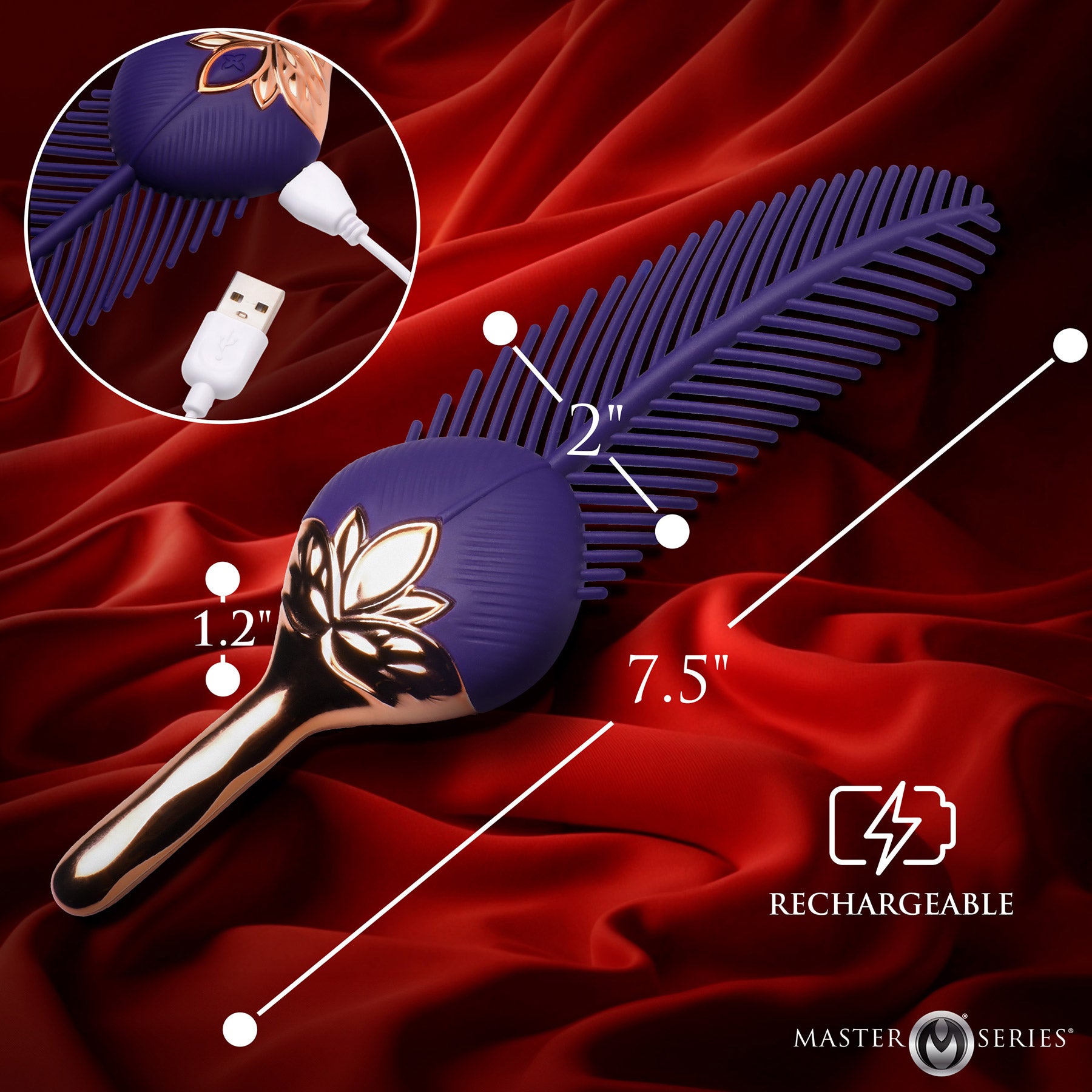 Master Series The Tickler Vibrating Silicone Feather