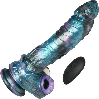 Astro Thrust 8" Thrusting & Vibrating Silicone Suction Cup Dildo With Remote By Creature Cocks