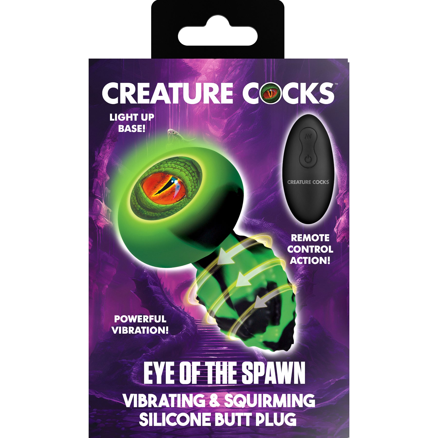Eye Of The Spawn Vibrating & Squirming Silicone Butt Plug By Creature Cocks